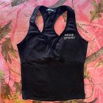 bebe sport y2k vintage 2000s rhinestone black halter tank top Photo 0