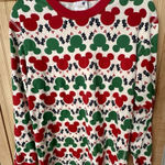 Hanna Andersson Women's Disney Mickey Mouse Long John Pajamas PJ Top Size Small White Photo 0