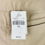 J.Jill Pants Capri 10 Bamboo Beige Stretch Genuine Fit Below Waist Cuff Hems New Photo 7