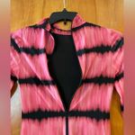 Alice + Olivia  Delora Pink Tie Dye Dress Mock Neck Exposed Back Zip Celeb Style Photo 13