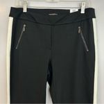 J. McLaughlin NWT  Larkin Black/White Stipe Tuxedo Pull On Pants Size 10 Photo 2