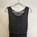 Torrid  Sleeveless Sweater Knit Dress Midi Length-Black White Shimmer Polkadot L‎ Photo 3