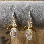 Angels 👼 Earrings Hand Made 2 Pair Purple/Clear Purple Photo 1