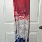 Red white and blue maxi dress with spaghetti straps Multiple Size M Photo 0