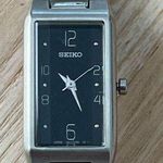 Seiko  Very Rare Ladies Watch Elevated Cut Crystal Black Dial Stainless Bracelet Photo 1