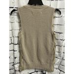 Sebby Collection  TAN WOMEN'S FAUX FUR KNIT OPEN VEST JACKET SZ S Photo 3