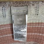 Chico's Womens size Large XL Textured Shine Stripe Ruana Wrap Open Sweater FLAW Photo 6