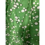 Boden USA Boden Green Circle Print Short Sleeve Tie Neck Blouse Size 6 Photo 2