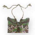 aso TV’s 90210  new Sky  Jewel Neck Bold Print Silk Halter Top  Braided Strap Pink Size XS Photo 5