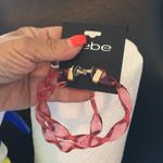 Bebe  acrylic pink see through hoops 3" Photo 1