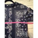 ZARA Tunic Dress Navy White Boho Oversized Size Small Patchwork Bohemian Photo 5