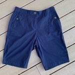 kim rogers Shorts Navy Blue Lightweight Bermuda Womens 12 Photo 1