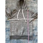 Reflex Heathered Gray Black Sequin LOVE Hoodie Women's Small Photo 4