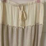 POL NEW Cream and Tan Tiered Maxi Skirt Photo 2