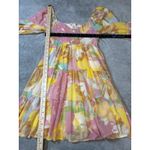 Flying Tomato  Floral Puff Sleeve Mini Dress Women’s Medium Pastel Abstract Boho Photo 3