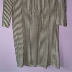 Tahari  S Dress Linen Blend Mini Taupe Pinstripe Lagenlook Photo 4