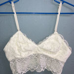 Aerie  Elegant White Lace Bralette Medium Photo 0