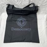 Democracy Black Canvas Cotton Tote Bag Photo 1