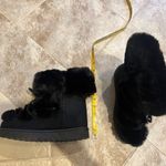 Esprit š Winola faux fur lace up side zip mid calf boots black size 7 Photo 7