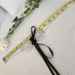 Silver Corset Tie Style Choker Necklace Photo 4