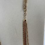Vintage 70’s boho festival 5 chain strand 28” necklace. Gold Photo 2