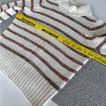 Madewell Striped Metcalf Mockneck Sweater in Ivory Wool Blend Sz Small Photo 10