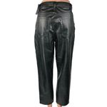Abercrombie & Fitch NEW Faux Leather Ankle Straight Ultra High Rise Pants Size 6 Photo 2