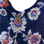 Billabong  Dress Medium Floral Blue Open Back Summer Dress Photo 5