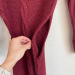 For Love & Lemons Keke Maroon Cut Out Knit Sweater Mini Dress Photo 15