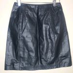 Vintage LNR Leather Skirt Black Womens Mini A Line 90s Retro Classic Edgy Sz 10 Photo 0