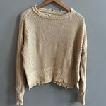 Pistola  Olga Distressed Pullover Sweater in Tan Size Small Photo 2