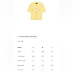 ZARA NWT Elegant Yellow Button-Up Women's Top Size Women’s Small Photo 4