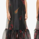 STAUD NWOT  Calluna Floral Sheer Organza Farmers Market Black Maxi Dress sz S Photo 0