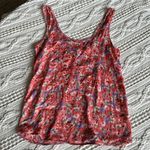 Free People  Blue and Pink Fitted Sleeveless Tank Top Photo 1