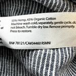 Eileen Fisher Ministripe Chambray Dress Bateau Pocket Hemp Organic Cotton Small Photo 3