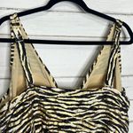 Swimsuits For All Swim Dress Handkerchief Hem Metallic Zebra Print Size 28 Tan Photo 4