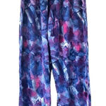 New Tyger Lotus blue and pink silk palazzo Wide leg pants Loungewear Ethereal Size XL Photo 0