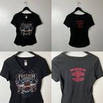 Harley Davidson Harley-Davidson Womens Freedom Machines Motorcycle Graphic T-Shirt Medium Black Photo 11