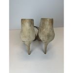 Badgley Mischka  Women's Size 8 Beige Peep Toe Stiletto Heel Bootie EUC Photo 3