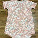 Wonderly Women's Short Sleeve Baby Doll Terry Dress Ladies 1X Pink White Zebra Swirl NEW Photo 0