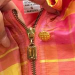 Oleg Cassini Vintage 80s Plaid Bomber Jacket Womens Small  Shantung Silk Leisure Photo 3