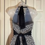 Alyn Paige Black White Print Halter Top Dress Asymmetrical Hemline Wear 3 Ways M Photo 9