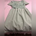 Flower Fairy Green Midi Dress with Vest Floral Details Size 10 Photo 3