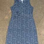 J. McLaughlin Dolly Sleeveless Collared Button Front Dress Blue Windowpane M Photo 1