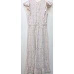 Christy Dawn  Peyton Maxi Dress Women's Ivory Red Linen Floral Size Small Photo 7