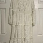 Sail To Sable Embroidered Pom Pom Midi Dress White Photo 2