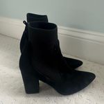 Steve Madden Black Sock Bootie heels Size 6.5 Photo 0