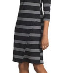 New  Textured‎ Stripe Dress Black & White Size Medium Chico's Size 1 Photo 0