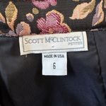 Vintage ‘00s Scott McClintock Black Metallic Floral Print Pencil Skirt Size XXS Photo 7