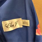 Eliza J  Floral Halter High Neck Sleeveless Tiered Dress Blue Pink‎ 8 Photo 2